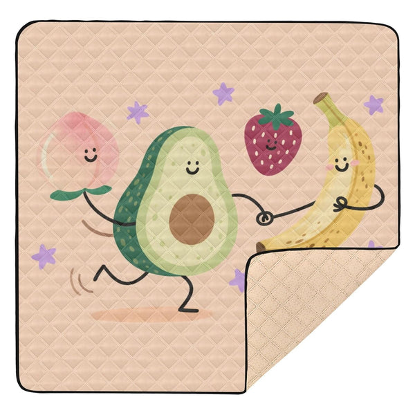 tplaotee Fruit Food Dance Funny Soft Padded Baby Care Play mat for Floor