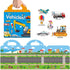 Reusable Sticker Books for Kids - Travel Removable Toddler Vehicle Sticker Books for 3-5 Year Olds, Educational