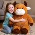32-Inch Giant Highland Cow Plush Toy - Fluffy Stuffed Animal Gift for Kids