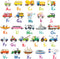 DECOWALL DS8-2005N Transport Alphabet Kids Wall Stickers, Peel and Stick Removable Decals for Nursery Bedroom