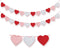 KatchOn Red Felt Heart Garland, 8.2 Feet, No DIY, Heart Decorations for Anniversary and Engagement Parties