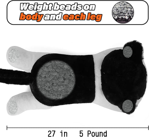 5 lbs, 27 inches Cat Weighted Stuffed Animals, Cuddly Plush Pillow Giant Plushie Ideal Gift for Adults & Kids