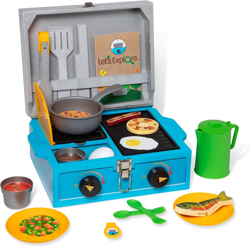 Melissa & Doug Let’s Explore Camp Stove Play Set - 24 Pieces, FSC Certified for Kids' Play