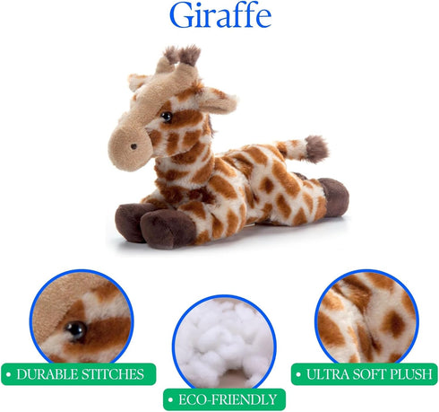 8 inches The Petting Zoo Giraffe Stuffed Animal Plushie, Gifts for Kids, Scoopz Wildlife Animals, Giraffe Plush Toy