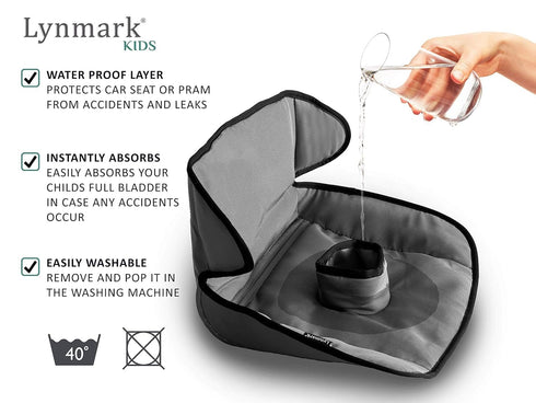 Lynmark Potty Training Car Seat Protector Cover - Waterproof Soft Piddle Pads for Toddlers and Baby Carseat