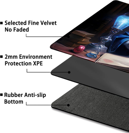 Malqiqi 24 14 inches, 6-Regular) Playmat for MTG, with Free Storage Bags,Game Mat x TCG and Board Game Mats for Cards