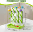 Countertop 12 MeCids Baby Bottle Drying Rack, Vertical Standing Bottle Dryer Rack Holder, Space Saving Baby Bottle