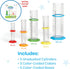 hand2mind Starter Science Graduated Cylinder Set, Science Lab Equipment Kids, Measuring Toys for Kids, Educational Science Kits, Kids Chemistry Set, Science Supplies for Classroom (Set of 5)