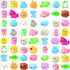 28 Pack Easter Mochi Squishies Toys, Easter Basket Stuffers Mini Kawaii Squishy
