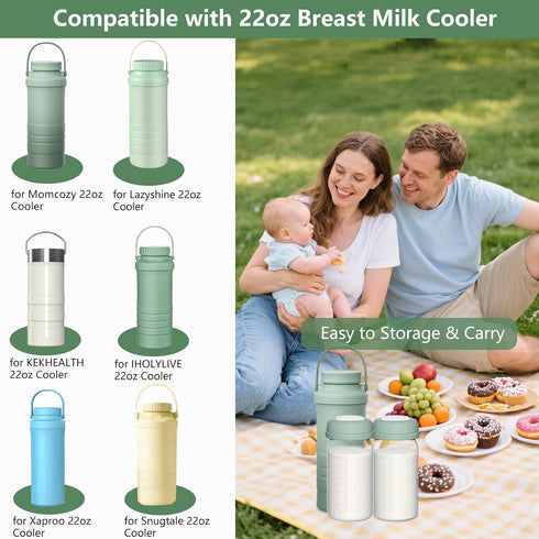 BDICOVE 10oz S1 S2 22oz 2 Packs Breastmilk Storage Bottles Collection Bottles, Wide-Neck Breast Milk Container