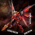 LQPFBSM Set 511 Halberd Red Mecha Building Pieces Winged Robot Action Figure with Weapon Fully Articulated Warrior