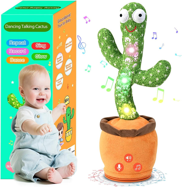 Dancing Talking Cactus Baby Toys 0-6 3-6 6-12 12-18 Months, Toddler Boys