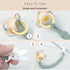Draklary 4-Pack 100% Stylish Silicone Pacifier Clips, Pacifier Holder with Flexible Woven Rope Design, Food Grade