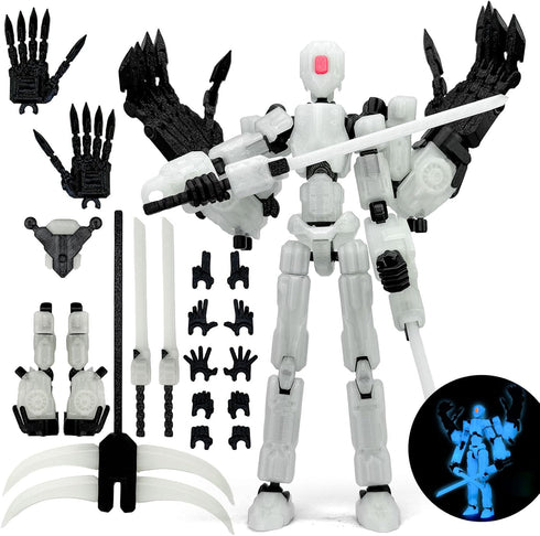 Binvin 8Inch T13 Assembly Completed Action Figure,3D Printed Multi-Jointed Movable Toy Nova 13