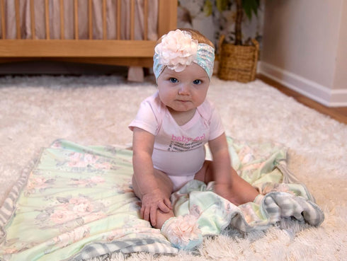 Sherpa Fleece Baby Blankets - Colorful Reversible Blankets for Newborns, Infants, Toddlers, and Nursery (Floral & Zebra)