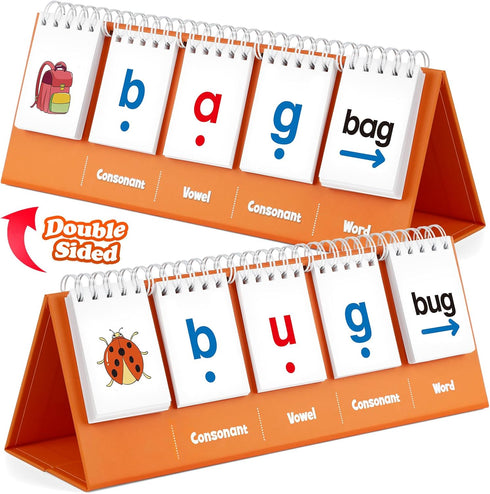 CVC Word Games, Phonics Flash Cards for Preschool Kindergarten, Learn to Read, Educational Toy for Speech Therapy