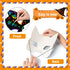MGparty Halloween Crafts, 24PCS Rainbow Scratch Mask Magic Scratch Paper Art for Kids Birthday Classroom Decoration