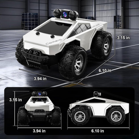 720P 1:28 RC Cars with Camera Remote Control Truck with HD FPV Camera, All-Terrain Remote Control Car with Body Light