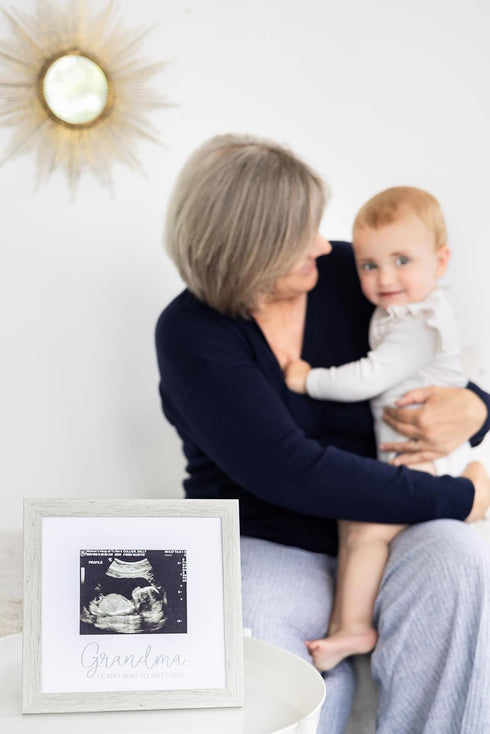 Kate & Milo Rustic Grandma Sonogram Picture Frame, Pregnancy Announcement, Ultrasound Baby Photo Frame, 4x5 Photo Insert