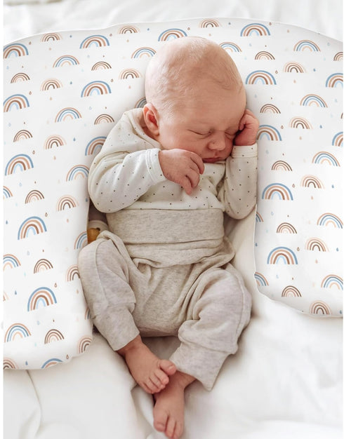 Boho Rainbows Baby Nursing Pillow Covers for Boy Girl Colorful Rainbow Drops Nursing Pillow Slipcovers