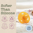 6-12 2 Bambeado PaciBamber Baby Pacifier - Natural Pacifier & Baby Teething Toy - Made with Natural Rubber and Baltic