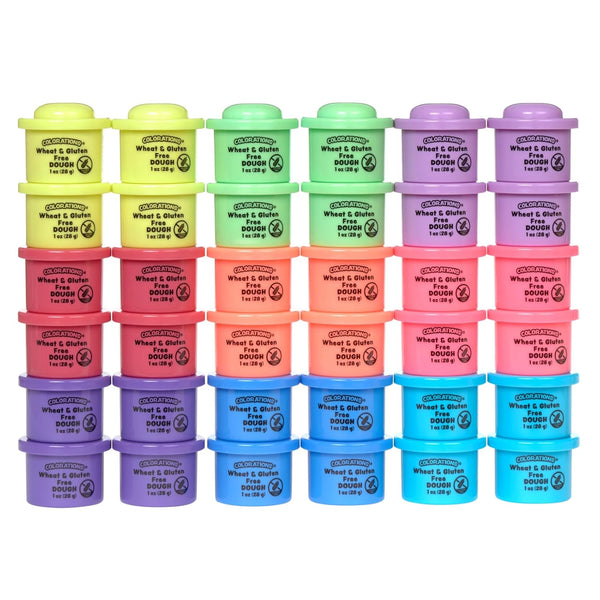 Colorations Wheat & Gluten Free Dough Variety Pack - Set of 36,