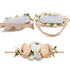 Baby Girl Floral Headbands - 3pcs Handmade Nylon Headband Flower Crown, Newborn Toddler Hair Accessories
