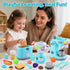 Playset, Sets CUTE STONE Kids Kitchen Toy Kitchen Appliance with Working Coffee Maker, Blender & Toaster, Realistic