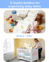 80+ Hanging Diaper Organizer for Bassinet/Crib/Playpen/Playard Hold Diapers - Changing Table Diaper Holder Attachment