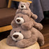 ronivia 19.7" 3.3lbs Weighted Stuffed Animals, Weighted Bear Stuffed Animal Toy Cute Brown Bear Plush Pillow Weighted