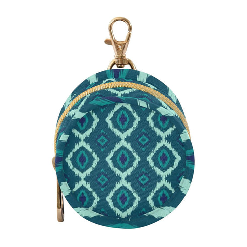 PYBUG Boho Tribal Aztec Round Pacifier Storage Case, Polyester & TPU Lined with