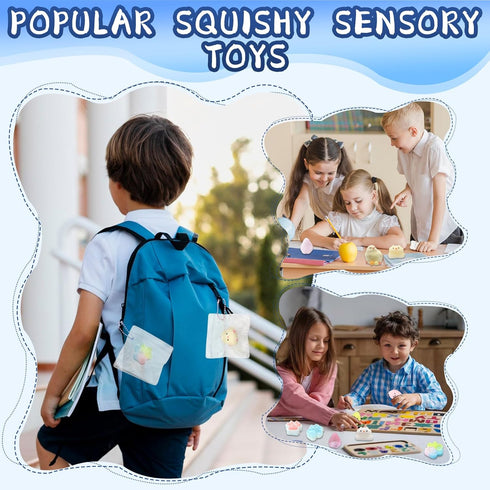 Yidayes 16pcs Pack,Fidget 4-8 8-12 (16pcs) Squishy Toys Kit,Include taba Squishies Party Favors for Kids Treasure Box