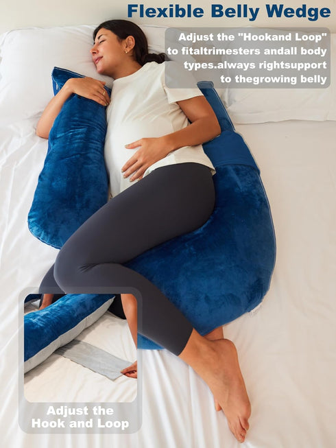 YZCCtixi Pregnancy Pillows for Sleeping, Maternity Pillow for Side Sleeper, Support for Back, Legs, Belly, HIPS