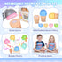 Counter Playset 2 3 4 5 6 Wooden Ice Cream Toy, Ice Cream for Kids, Toddler Pretend Play Kitchen Accessories