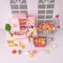 180 Pcs Dollhouse Miniature Kitchen Accessories Shopping Cart Basket Mini Food Drinks Dollhouse Store Grocery