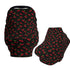 Red Cherry Baby Car Seat Canopy Nursing Cover for Breastfeeding Multi-Use Infant