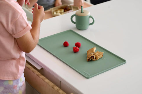 Smack Fun Silicone Placemats for Home and On-The-Go | Stain Resistant Non-Slip Toddler & Baby Mat | fits IKEA High