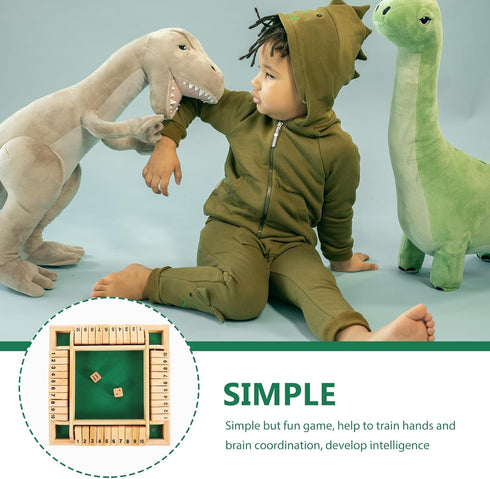 Kisangel Wooden Four-sided Flop Games - Digital Wooden Board Game for Kids, Parent-Child Educational Toys