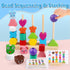 Animal Baby Toys for Boys Girls - Cute Wooden Bead Sequencing Set with Rabbit, Bear, Tiger, Pig, Frog for Early Learning