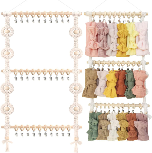 POVETIRE Baby Headband Holder, Hair Bows and Accessories Storage Organizer, Wall Hanging