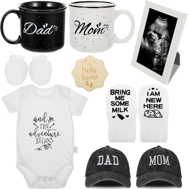 Wopgrty 12 Pcs New Mom Gifts, New Parents Gifts for Couples, Gender Reveal,