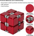 Aluminum Alloy Metal Infinity Cube Fidget Toy, 6 Colors, Handheld Desk Toy with Cool Case for Stress Relief