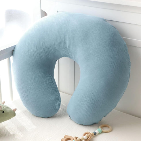 Baby Nursing Pillow Cover, Removeable Breastfeeding Pillow Slipcover, Muslin Nursing Case for Newborn Boys Girls, Soft
