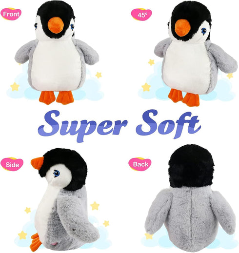 BSTAOFY Light up Penguin Stuffed Animal, Glow Perky Adorable LED Plush Toy Nightlight Gift for Kids, 11''
