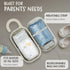 keepigo 3-in-1 Diaper Bag Wipe Dispenser | Portable Diaper Caddy Organizer, Baby Wipe Holder with Disposable Bags |