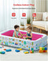 65" 39" QPAU Kiddie Pool x Inflatable Pool for Kids & Toddlers, Ball Pit & Baby Pool with Soft Floor, Educational