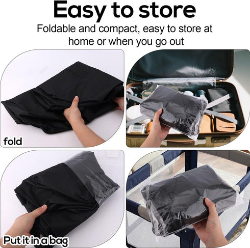 Goktvai Pack Carry Bag for Graco n Play, Oxford Cloth Foldable Duffle Bag with Zipper and Handle for Travel and Storage