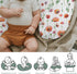 Summer Watercolor Poppies Flowers Baby Nursing Pillow Covers for Boy Girl Red Poppies Green Leaves Nursing Pillowcase