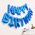 16 Inch Blue Happy Birthday Balloons Banner, Aluminum Foil Letters for Birthday Decorations Party Supplies