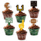 24 Packs Football Cupcake Toppers and Wrappers for Birthday Sports Game Day Sunday Party Decoration Supplies